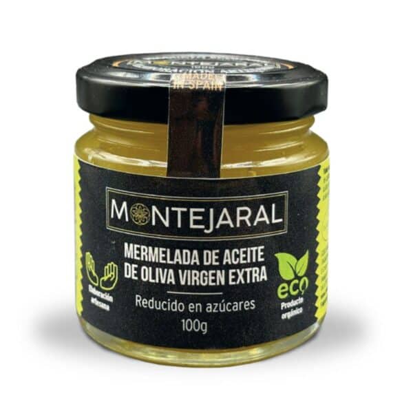 Mermelada de aceite de oliva virgen extra ecológica de Montejaral, 100g.